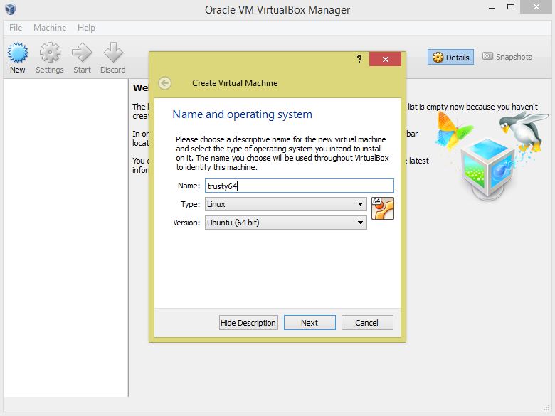 Create virtual machine