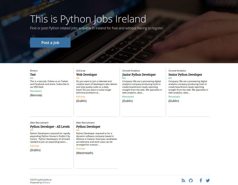 pythonjobs.ie Website
